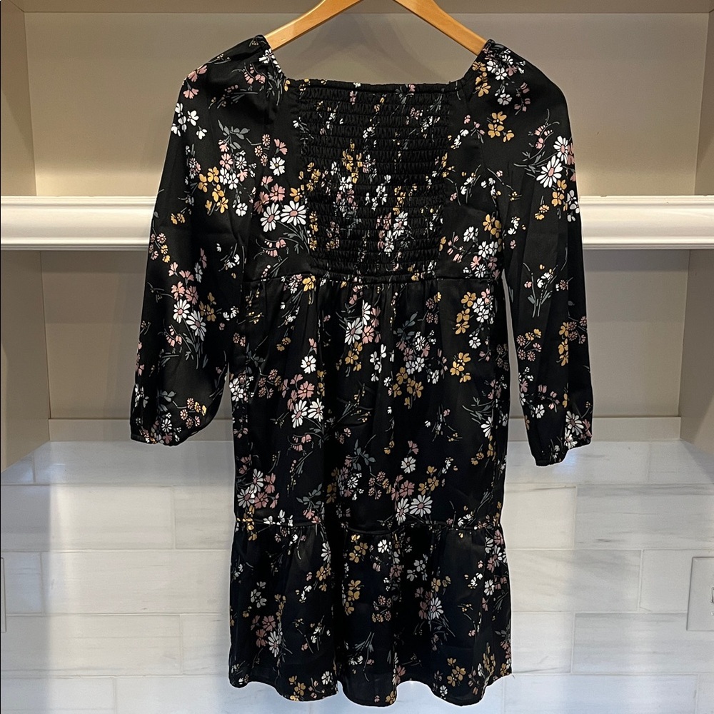 Abercrombie Kids Satin Floral Tiered Dress size 11/12 - Picture 5 of 12